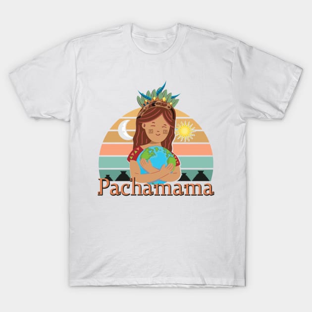 Pachamama Earth Mother Incan God Spiritual Environmentalist T-Shirt by alltheprints